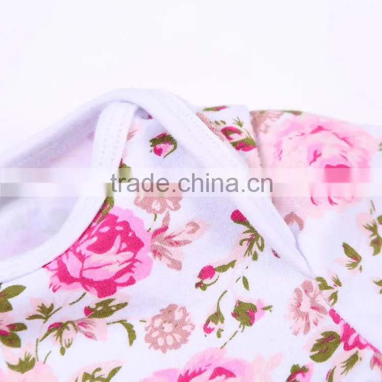Hot sale christmas pink flower lace ruffles plain baby rompers