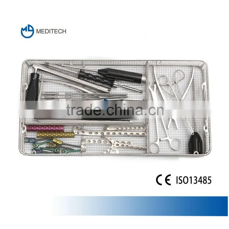 Stainless Steel Surgical Instruments and Orthopedic Implant Sterilization Container