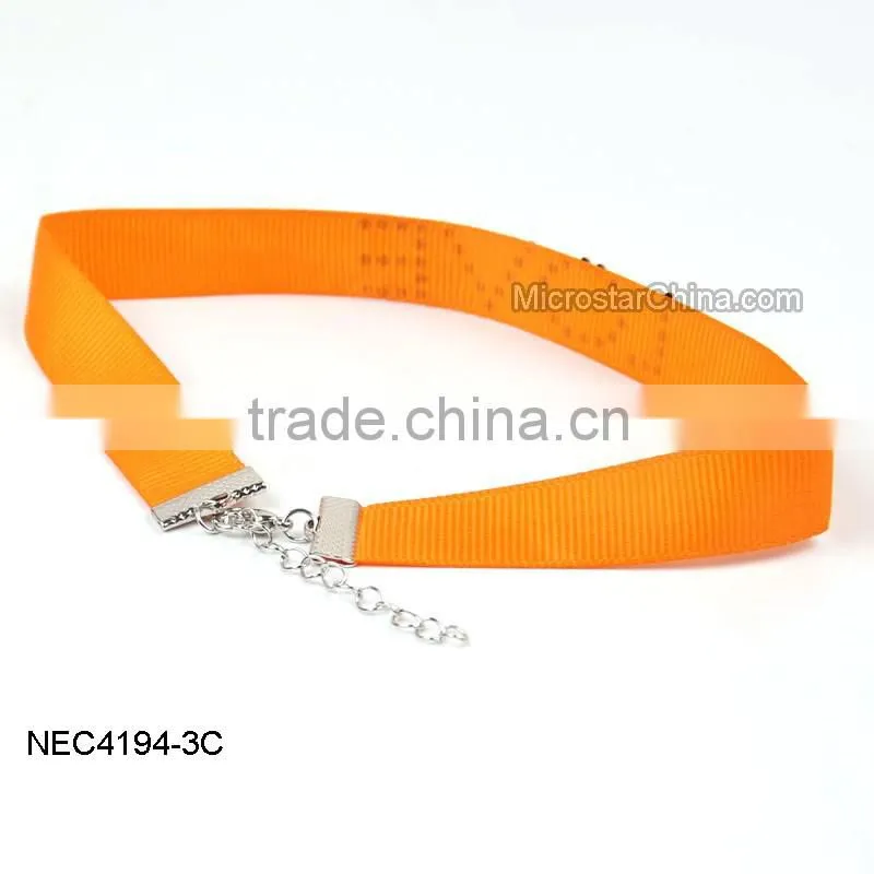 Latest Design Hotsale Adjustable Ribbon Choker Necklace