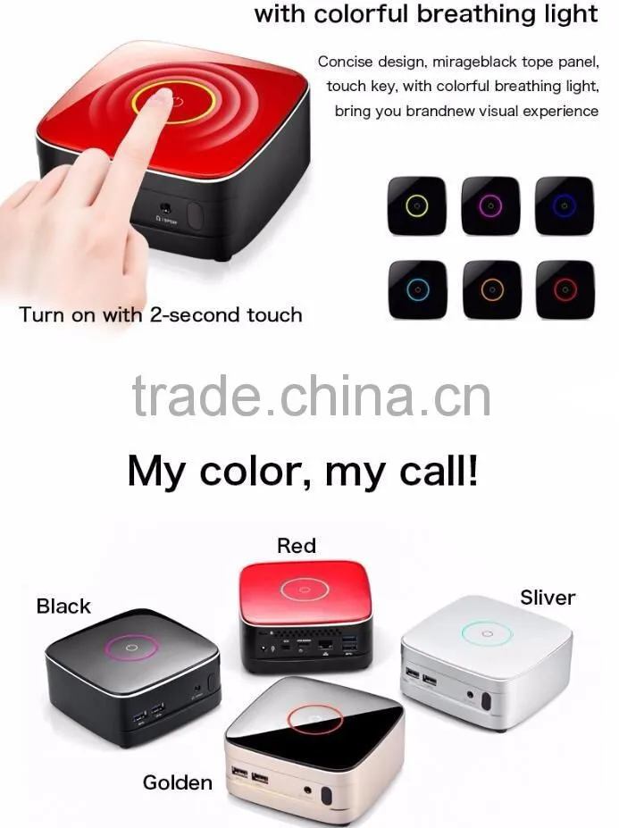 10*10cm NUC J1900 industrial fanless 4k mini pc 12v
