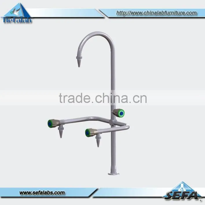 High quality three water outlet lab faucet gooseneck faucet lab supply