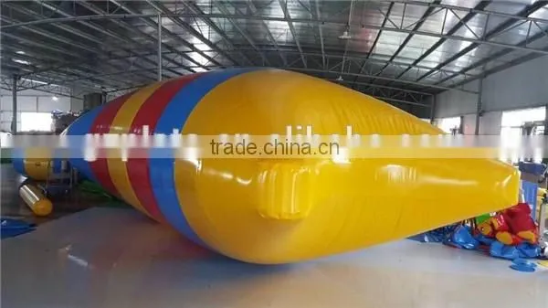 Inflatable human catapult / water jumping blob inflatable manufacturer