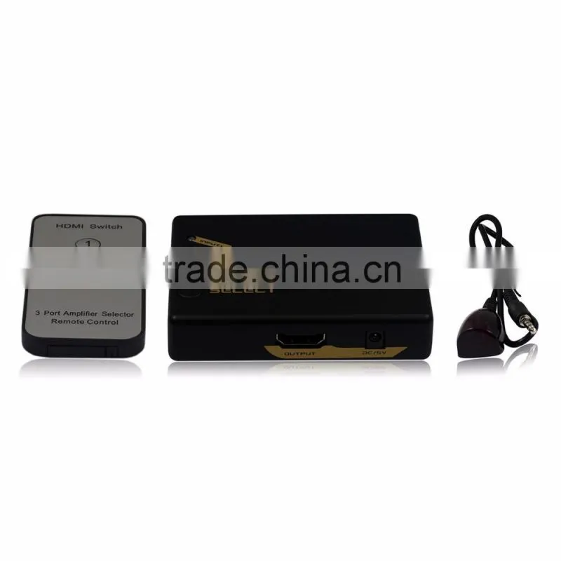 Hot video player 4kx2k 3 ports Bi-direction hdmi switch splitter with pigtail cable