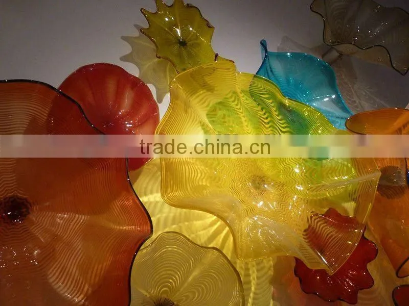 wall art xo-2012813 and decoration blown glass plate and home glass wall decor