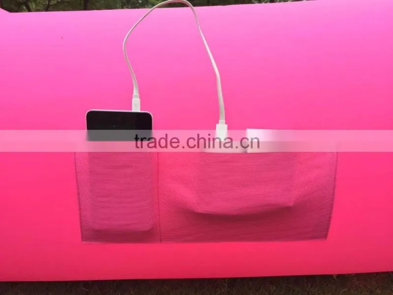 Inflatable Outdoor Air Sleep Sofa Couch Portable Furniture Sleeping Hangout Lounger Imitate Nylon External Internal PVC