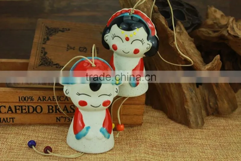 Carton Doll Ceramic Wind Bell