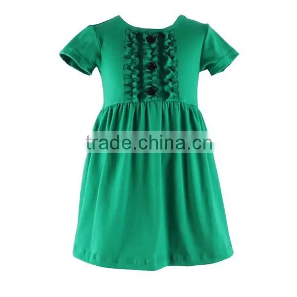 Summer new design pure color skirt wholesale children's boutique clothing cotton baby girls dress