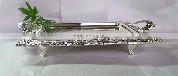 sterling silver holloware metal salver silver plated serving trays for wedding tableware service tray