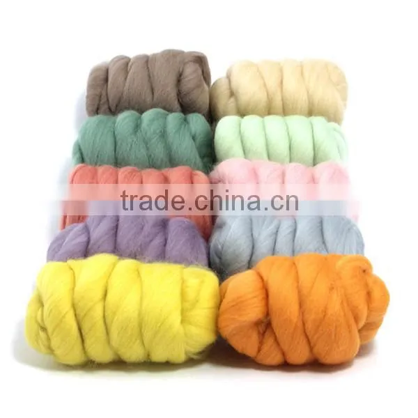 Merino wool roving dyed wool tops for sale