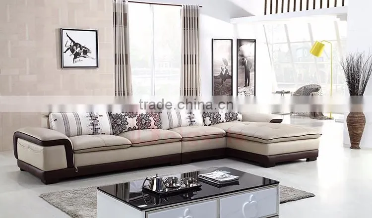 Gold Supplier modern furniture living room small l shaped sofa