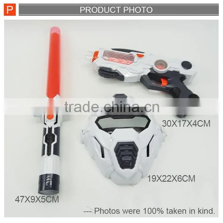 Hot sale led flash toy light up space gun sword for kids