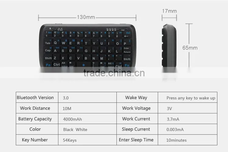 Wholesale 2 in 1 combo portable mini wireless bluetooth 3.0 qwerty gaming tablet keyboard with rechargeable 5000 mAh power bank