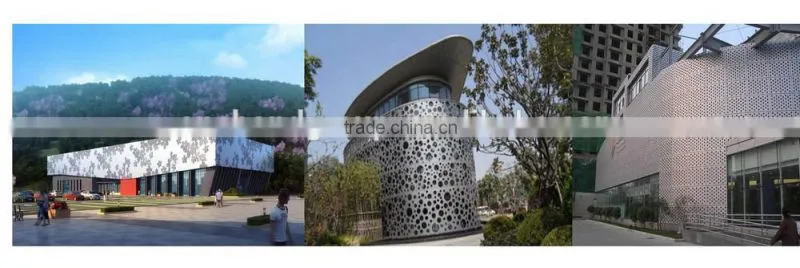Beautiful design pattern perforated aluminum panel for curtain wall
