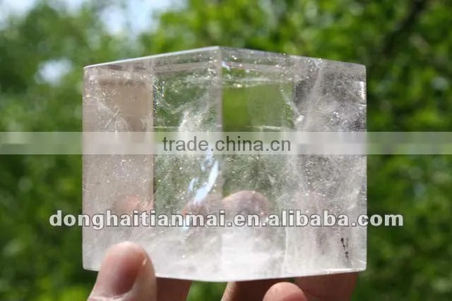 Natural Clear Rock QUARTZ Crystal HEALING CUBE