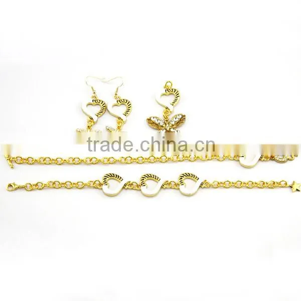 Real Gold Angel wings/Crystal Charms Bracelet, Copper Wire Bangles Wholesale