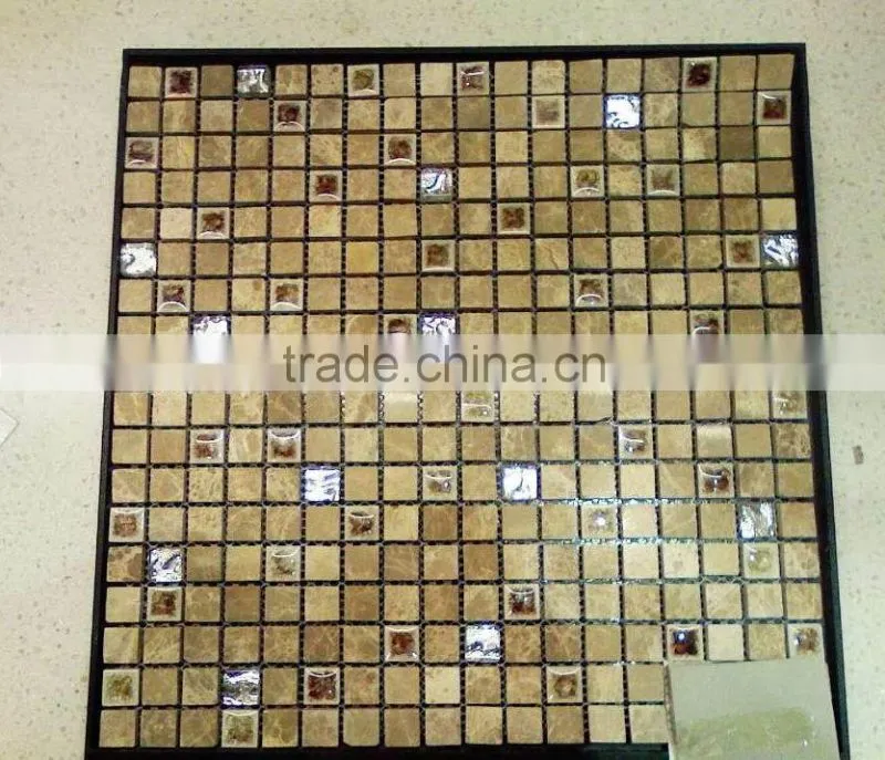 Mixed types gold mosaic tiles