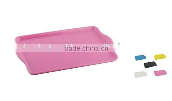Montessori practical life big melamine tray with handle(5 color)