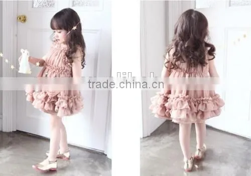 Cute HandMade Baby Girl Dress Soft Chiffon Hand Made Baby Girl Dress