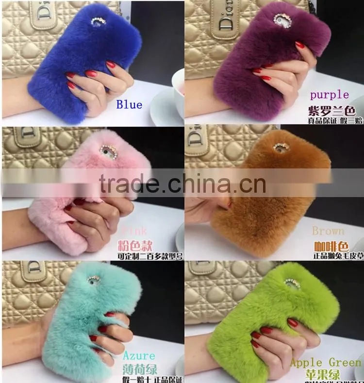 Winter series special design soft fuzz DIY mobile cases for iphone 5/6/6 plus, for apple iphone cover case