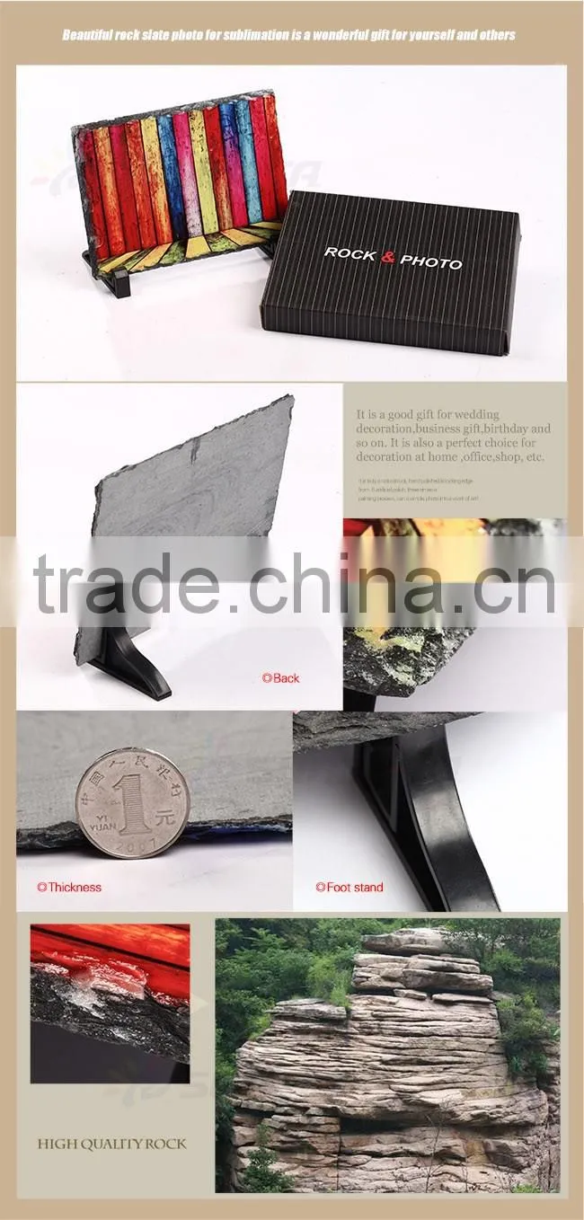 Sunmeta hot sale blank sublimation rock photo slate