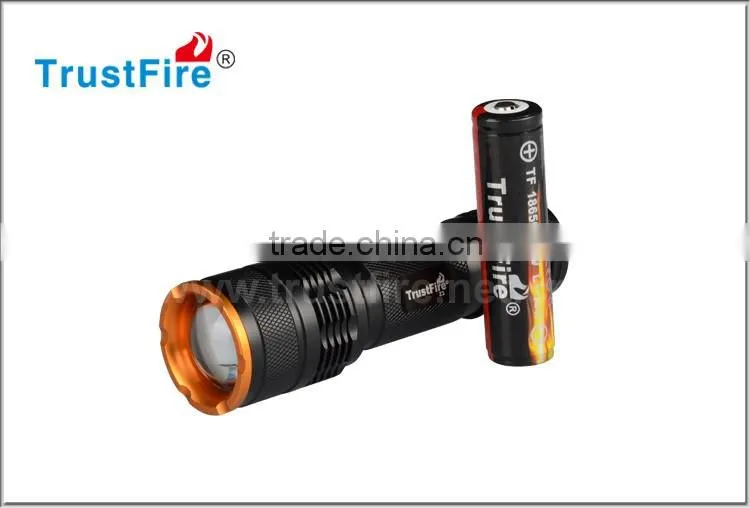 TrustFire Zoomable Flashlight Mini Aluminum powered by CREE Led Zoom Torch 1000LM focused spot light CE,FCC certification