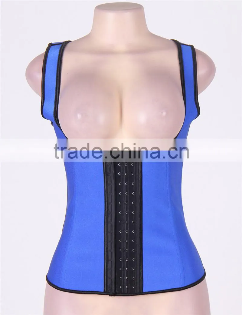 Factory Directly Hot Wholesale 4 Steel Bones Latex Corset Girdle Vest Waist Trainer Body Shaper
