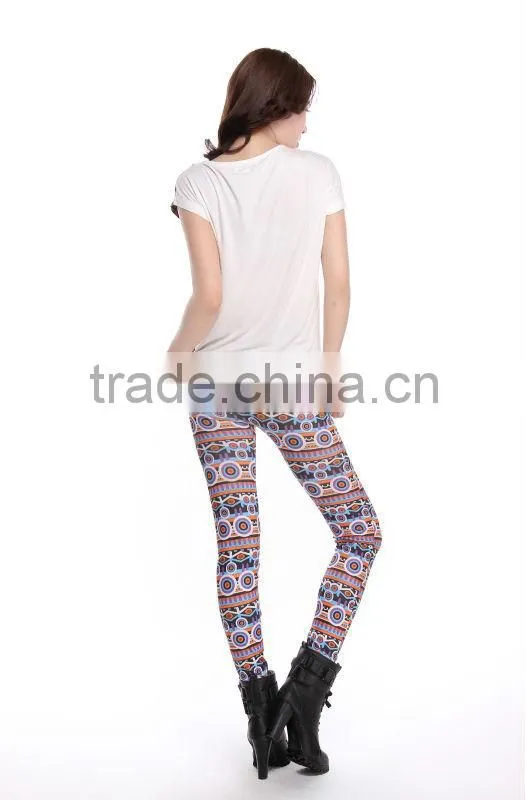 Beautiful pattern high quality fashion leggings sex korea fitness leggings