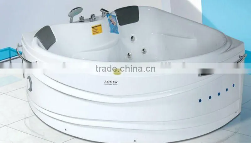 China supplier Bathroom Corner Whirlpool Bath tub CE Two People Indoor whirlpool massage bathtub 1500