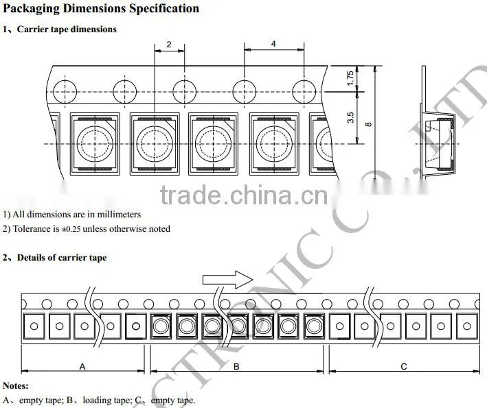 High brightness cool white smd led 3528 datasheet