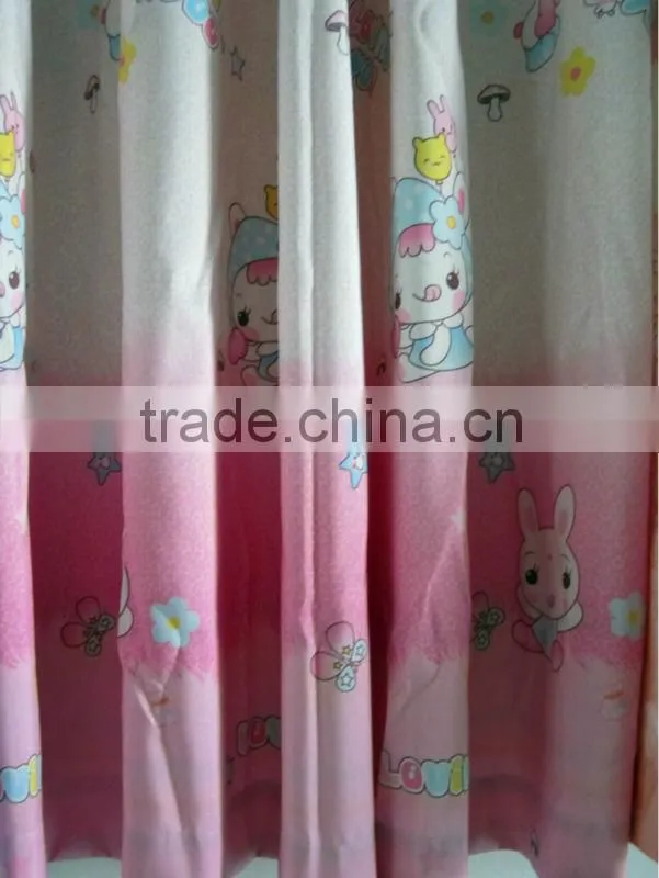 New arrival 100% polyester printed with cartoon children curtain fabric