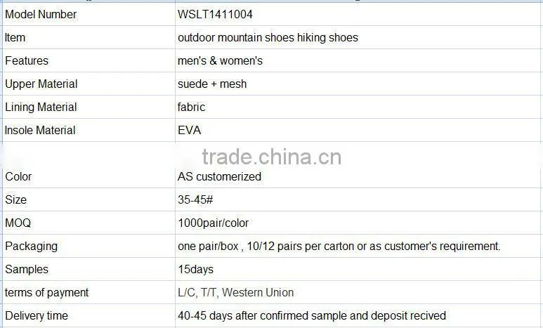 leather breathable waterproof mountain shoes outdoor trekking shoes
