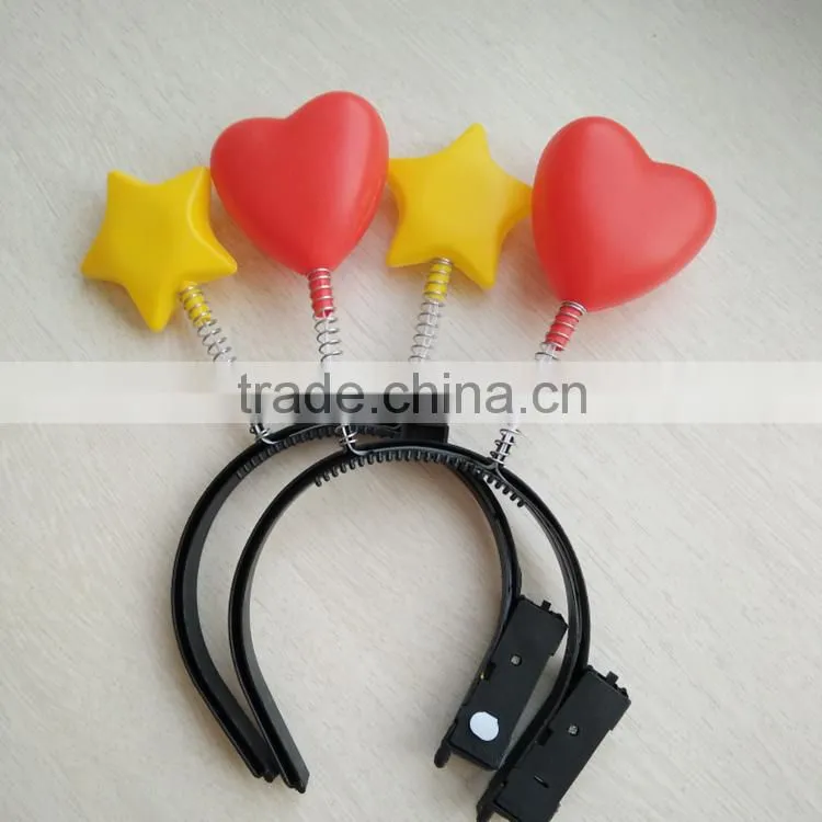 Wholesale Light Up Five Star Headband Led Flashing Light Party Supplies Fashion Headband