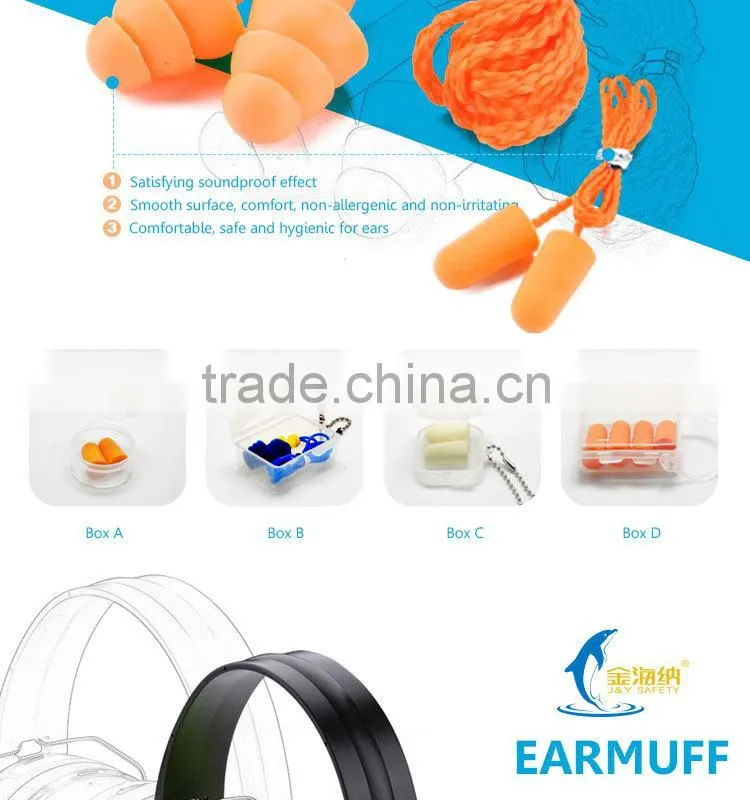 2015 Industrial wireless silicone safety ear buds with canister