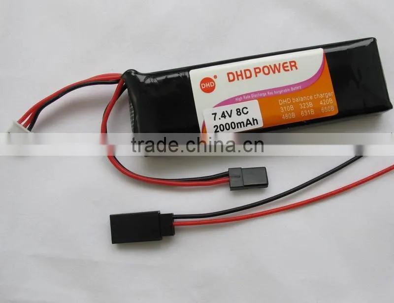 CNDHD 7.4V 8C 2000MAH RC Transmitter TX Lipo Battery Akku Power Special for New FUTABA 8FG 12FG Remote Controller