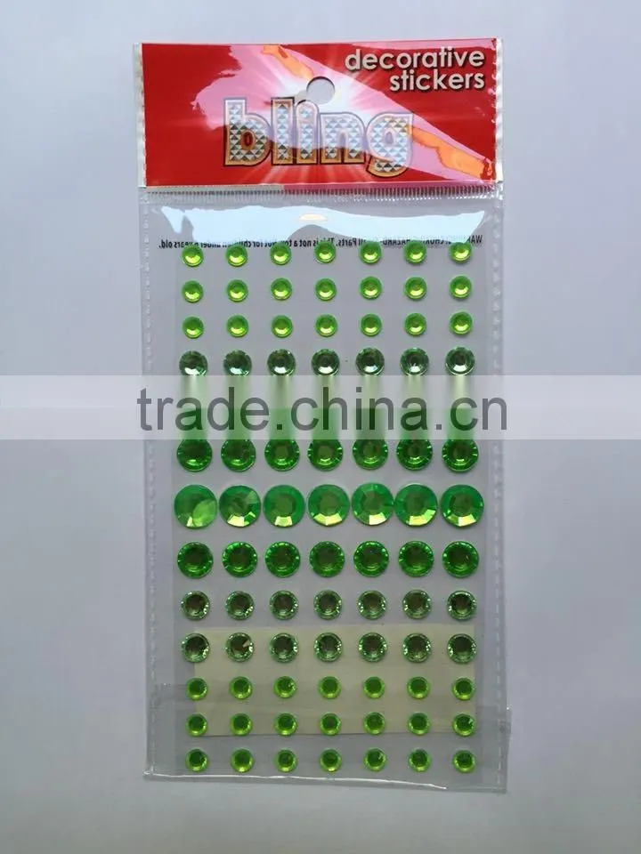 glitter self adhensive diamant crystal rhinestone sticker sheets