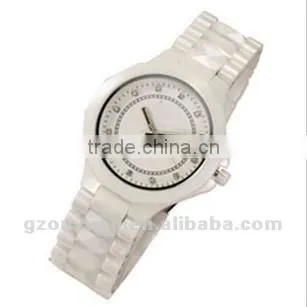 Fashion Wristwatch for women, white ceramic wristwatch