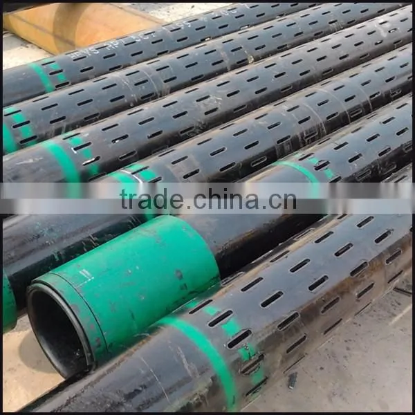 precise slotted well screens/black oil coated steel pipe