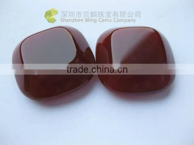 wholesale gemstone cushion cabochons,red agate stone
