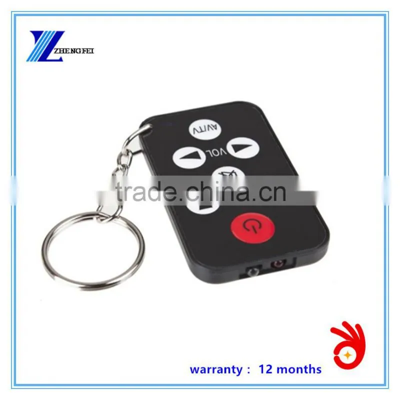 Mini Universal Infrared IR TV Set 7 Keys Television Remote Control Controller Keychain Key Ring Easily