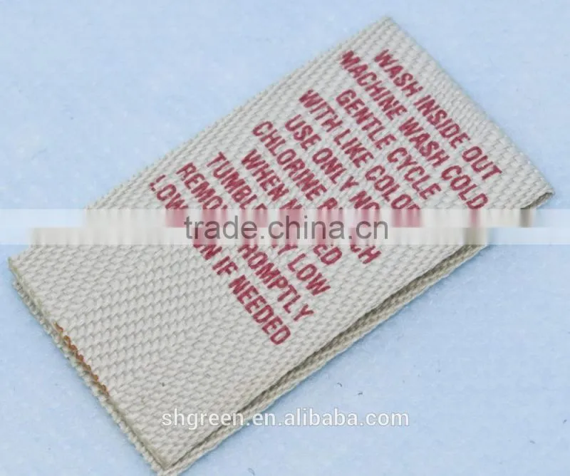 Non-toxic cotton printing label,washing cotton tags