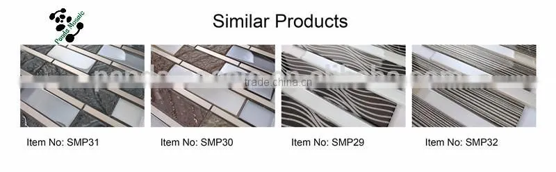 SMP26 Small and big square mosaic crystal glass mosaic tiles interior wall decoration mosaic