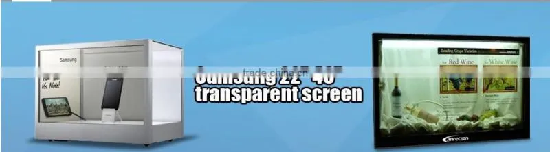 Transparent lcd display advertsing player 22",46"