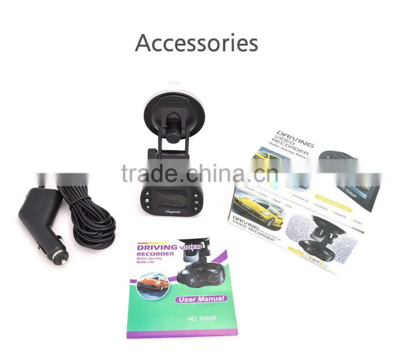 1080p Full HD Manual Car Camera HD DVR with Seamless Loop Recording