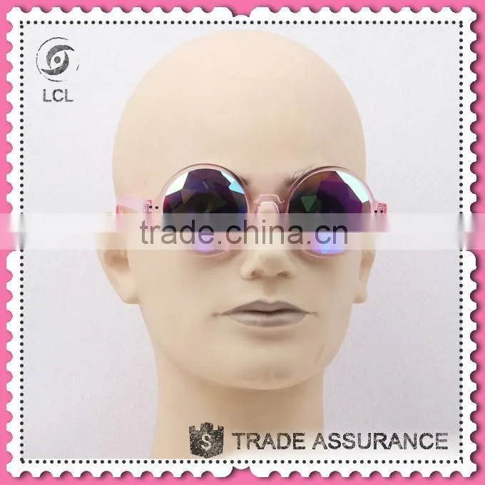 Party wear fashion glasses, pink legs kaleidoscope glasses
