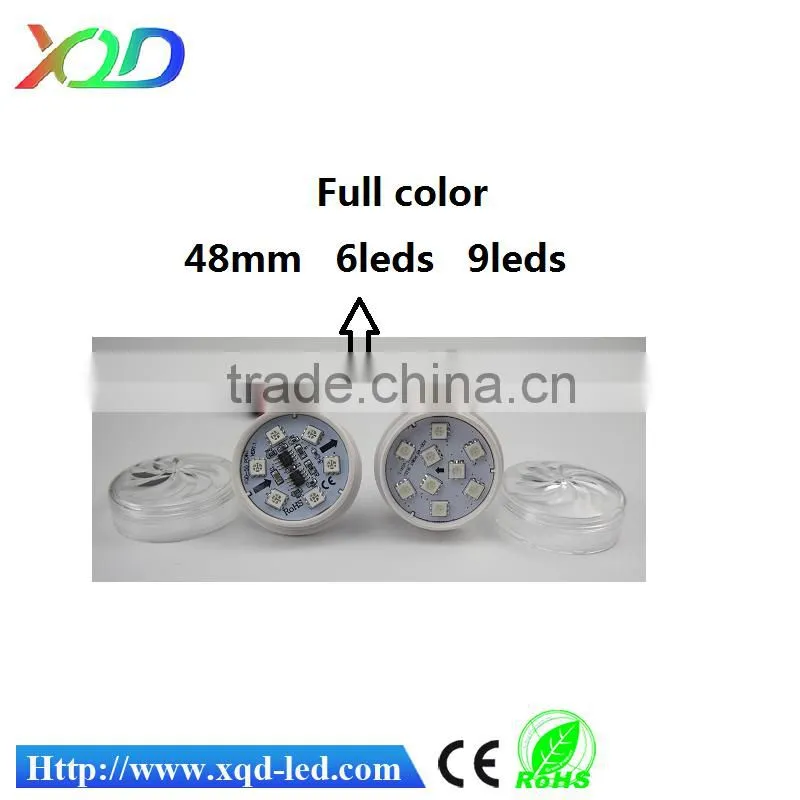 auto controller led point light 8205ic pixels 48mm 6leds smd 5050 rgb chip