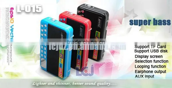 L-015 multifunctional speaker with fm radio and mp3 player