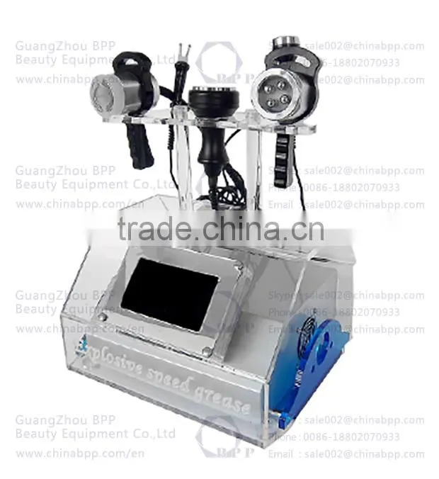 LCD 7 inches touching screen display machine with cavitation rf slimming machine