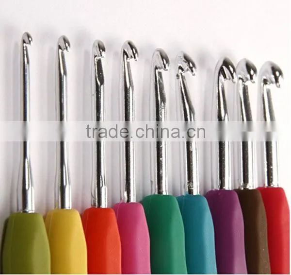 Hot sale tpr thermoplastic rubber crochet hook , crochet hook set, manufacturer of crochet hook