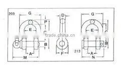 rigging hardware manufacture screw pin anchor shackles G209