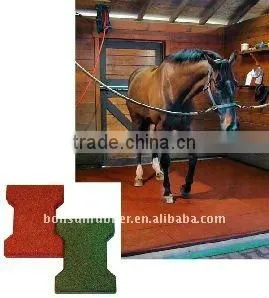 20cm x16 cm(LengthxWidth) Gym dog bone shape rubber floor tiles